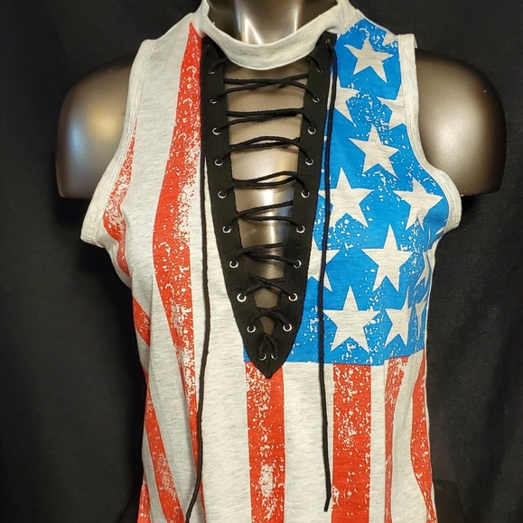Tops - USA Flag Muscle Top
